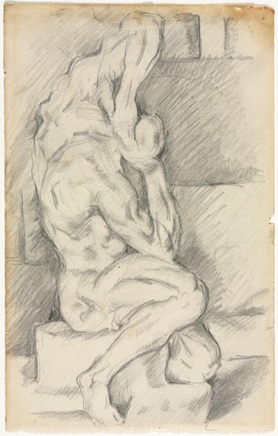 Sketch of Anatomical Sculpture (recto) Sketch of Madame Cézanne (verso) by Paul Cézanne
