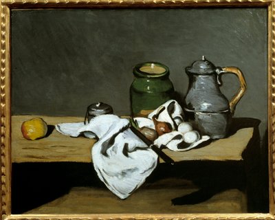 Still Life with a Kettle by Paul Cézanne