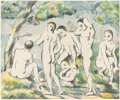 The Bathers (Small Plate) by Paul Cézanne