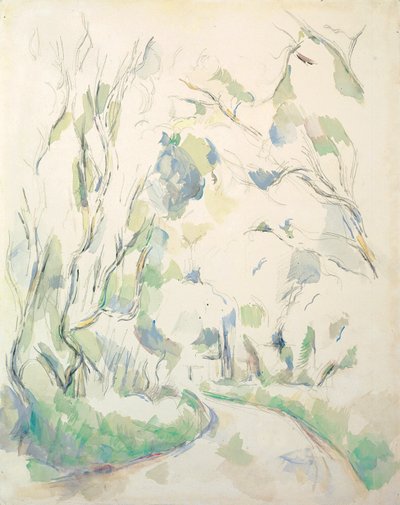 Wells and a Winding Path in the Chateau Noir Park by Paul Cézanne