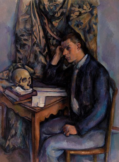 Young Man and Skull by Paul Cézanne