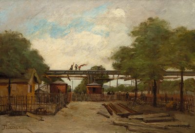 Construction of an Elevated Railway: Bridge over the Cours de Vincennes by Paul Desire Trouillebert