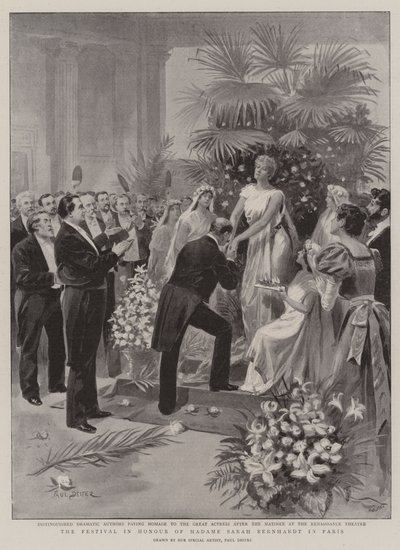 The Festival in Honour of Madame Sarah Bernhardt in Paris by Paul Destez