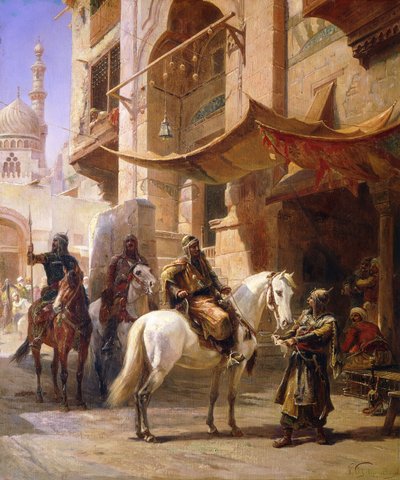 Arab Warriors in a Street by Paul Dominique Philippoteaux