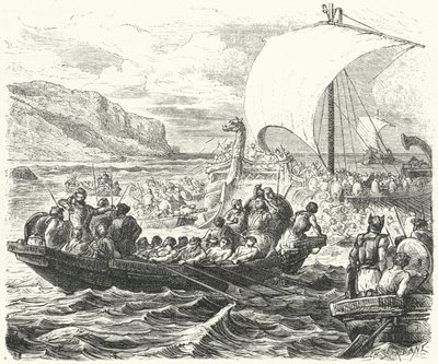 Phoenician Ships Landing on a Coast by Paul Dominique Philippoteaux