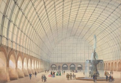Design for an Exercise and Industrial Exhibition Hall in Vienna, Perspectival Interior View by Paul Eduard Sprenger
