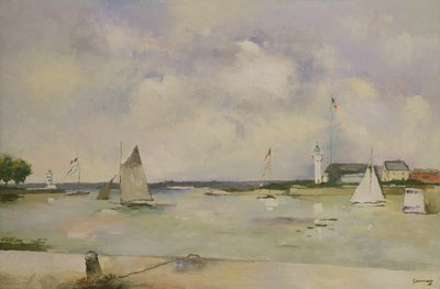 Entrance to the Port of Honfleur by Paul Elie Gernez