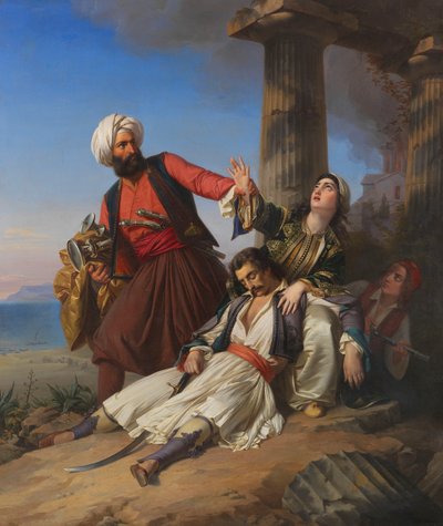 Scene from the Greek War of Independence by Paul Emil Jacobs