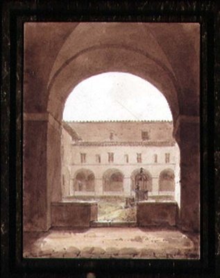 View of a Cloister with a Well by Paul Emile Detouche