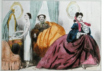 Cartoon satirising the fashion of the crinoline, c.1860 by Paul Emile Detouche