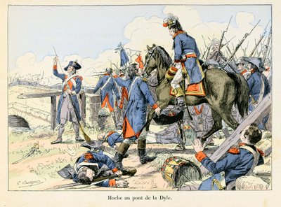 Hoche at the Bridge of the Dyle: In March 1793, Covering the Retreat at the Passage of the Dyle in Front of Leuven (Belgium), Lazare Hoche (1768-1797) Fought Against the Austrians - Illustration by Emile Boutigny (1853-1929) in 