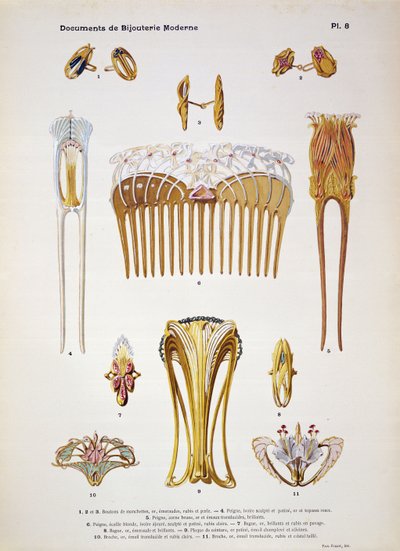 Jewellery designs, plate 8 from 