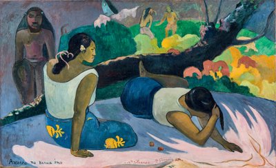 Arearea no Varua ino Words of the Devil or Reclining Tahitian Women by Paul Gauguin