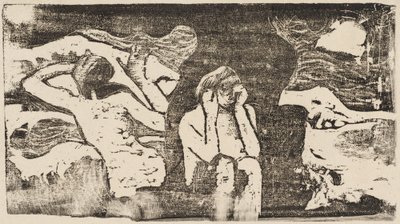 At the Black Rocks, in or after 1895 by Paul Gauguin