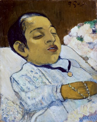 Atiti, Dead Child in a Bed by Paul Gauguin