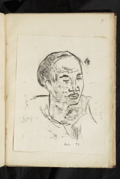 Avant et après - Head of a Marquesan Woman by Paul Gauguin