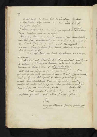 Before and After - Last page of main text by Paul Gauguin