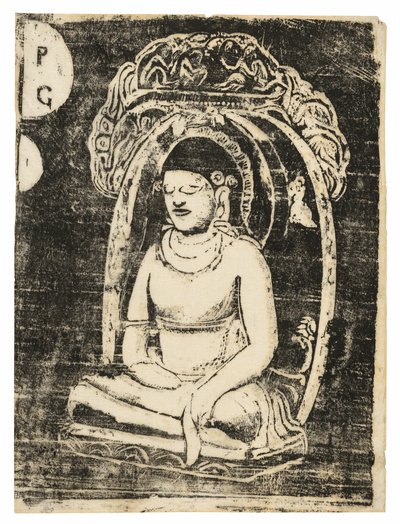 Buddha, from the Suite of Late Wood-Block Prints by Paul Gauguin