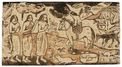 Change of Residence, from the Suite of Late Wood-Block Prints by Paul Gauguin