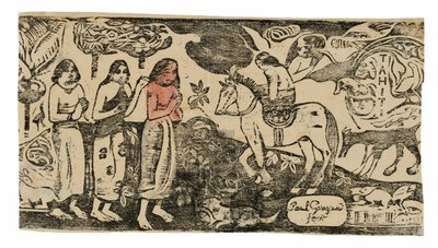 Change of Residence, from the Suite of Late Wood-Block Prints by Paul Gauguin