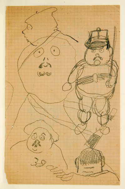 Drawing from an Album of Drawings Produced for the Young Jacques Bousquet, 1889-90 by Paul Gauguin