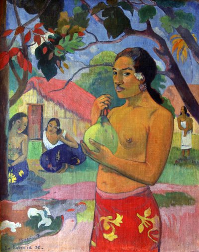 Woman Holding a Fruit. Where Are You Going by Paul Gauguin
