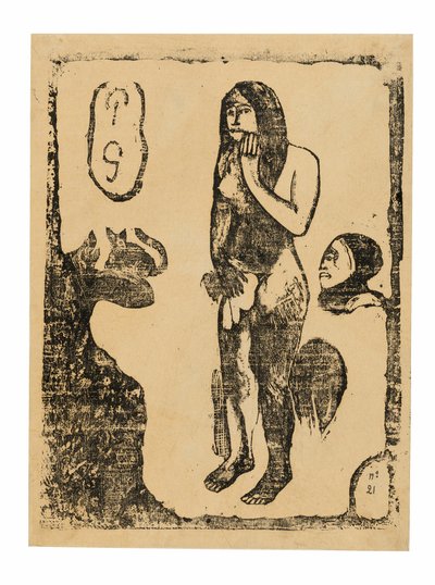 Eve, from the Suite of Late Wood-Block Prints by Paul Gauguin