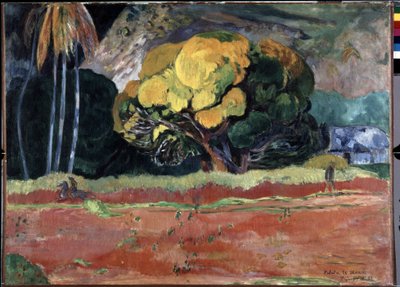 Fatata Te Moua (At the Foot of the Mountain) by Paul Gauguin