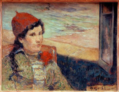 Woman in Front of an Open Window, Called The Fiancée by Paul Gauguin
