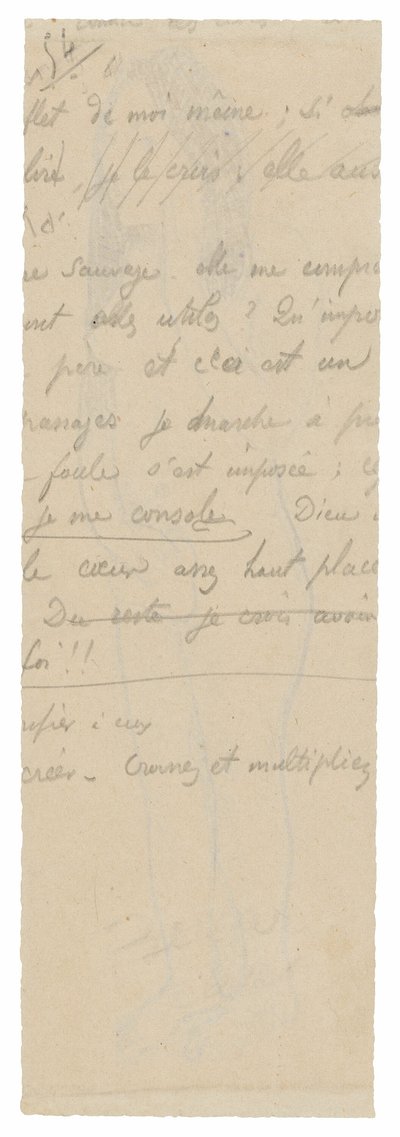 Fragment of Long Inscription by Paul Gauguin