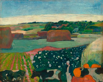 Haystack in Brittany by Paul Gauguin