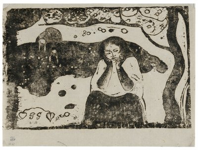 Human Miseries, from the Suite of Late Wood-Block Prints by Paul Gauguin