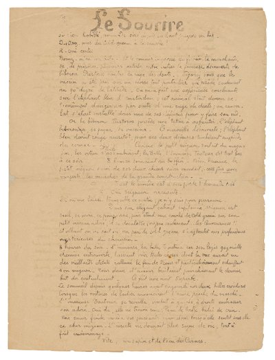 The Smile: Serious Journal, Sept. 19, 1899 by Paul Gauguin