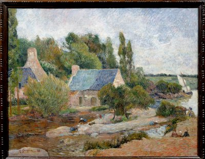 Washerwomen at Pont Aven. Painting by Paul Gauguin by Paul Gauguin