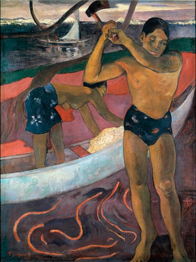 The Man with the Axe by Paul Gauguin