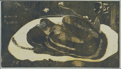 Lying Girl Afraid of Spirits of the Dead by Paul Gauguin