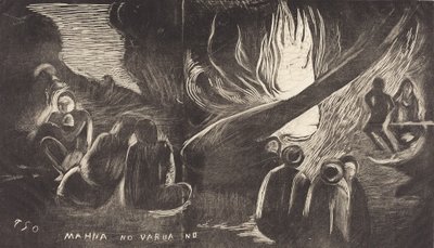 Mahna no Varua Ino The Devil Speaks, 1894-1895 by Paul Gauguin