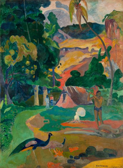 Matamoe or, Landscape with Peacocks by Paul Gauguin