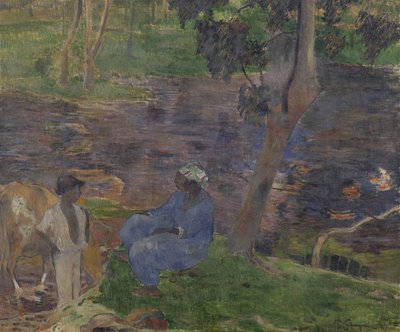 On the Shore of the Lake, Martinique by Paul Gauguin