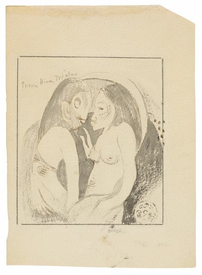 Parau Hina Tefatou (Words between Goddess of the Moon and God of the Earth) by Paul Gauguin