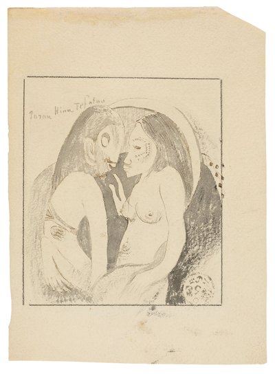 Parau Hina Tefatou (Words between Goddess of the Moon and God of the Earth) by Paul Gauguin