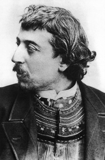 Paul Gauguin in Copenhagen, March 1891, Self-Portrait Dedicated to Carriere by Paul Gauguin