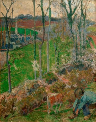 Landscape at Pont-Aven, Brittany by Paul Gauguin