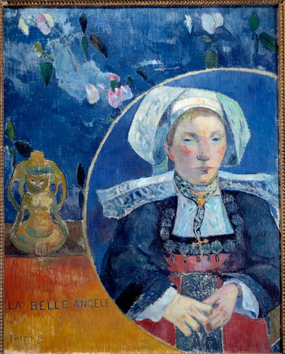 Portrait of the Beautiful Angele (Portrait of Madame de Satre) by Paul Gauguin