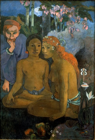 Primitive Tales: Young Tahitians and the French Poet Jacob Meyer de Haan by Paul Gauguin