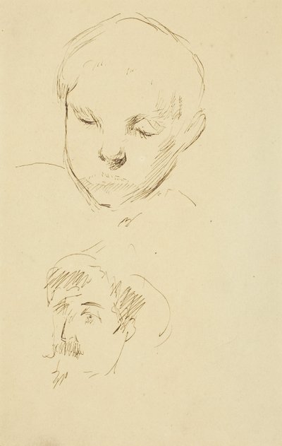 Profile of a Boy and Self-Portrait by Paul Gauguin