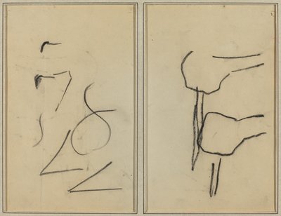 Scribbles; Two Shapes by Paul Gauguin