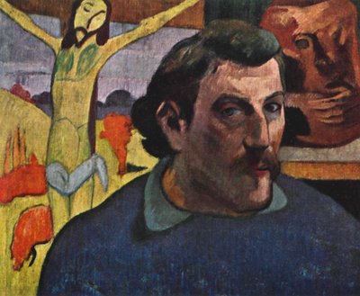 Self Portrait with the Yellow Christ by Paul Gauguin