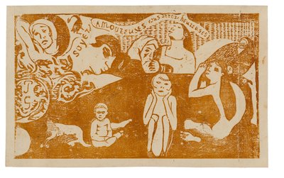 Love, and You Will Be Happy, from the Suite of Late Wood-Block Prints by Paul Gauguin