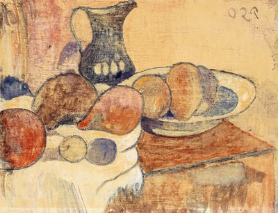 Still life with a Pitcher and Fruit by Paul Gauguin